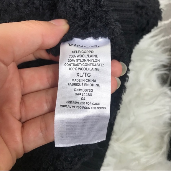 NEW Vince fuzzy wool blend bomber jacket - Picture 5 of 8